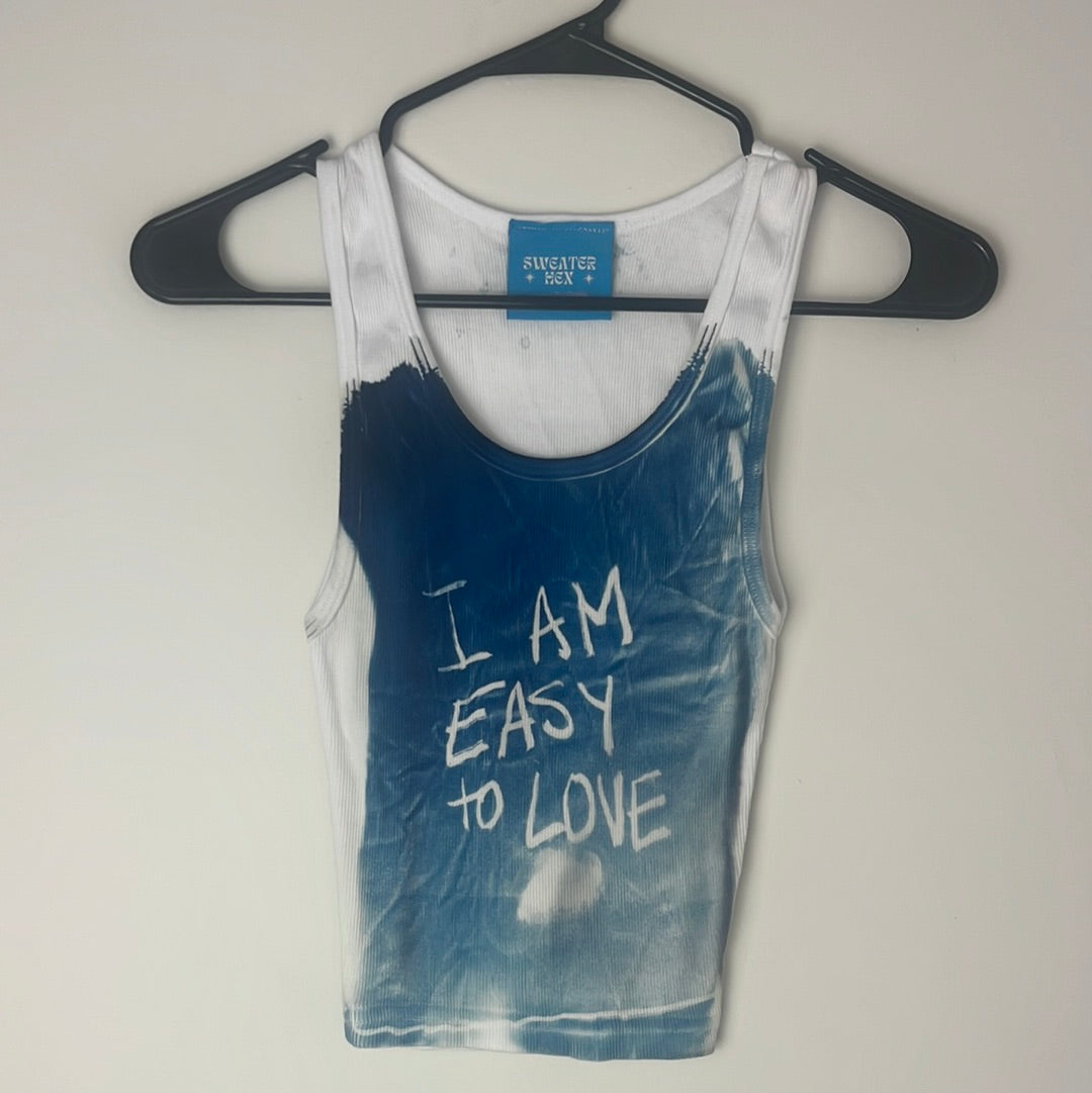 S ‘I Am Easy to Love’ Cropped tank