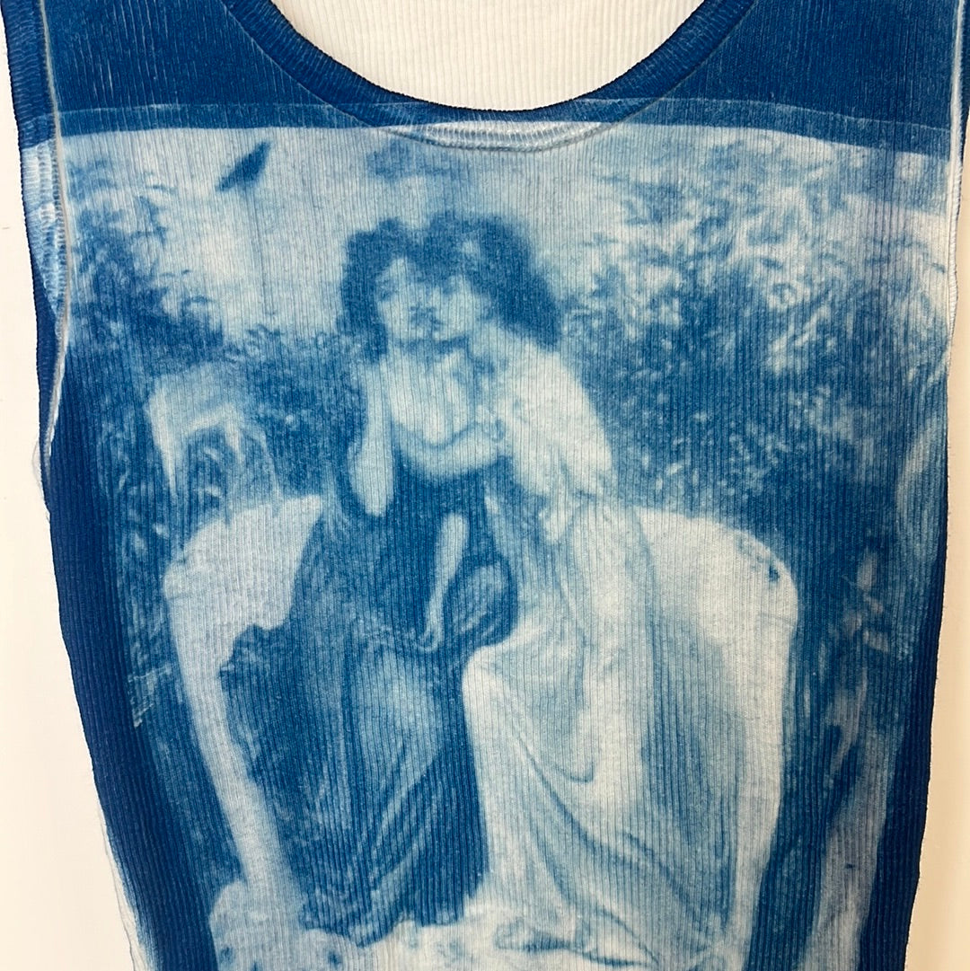 M SAPPHO in the garden ribbed cropped tank