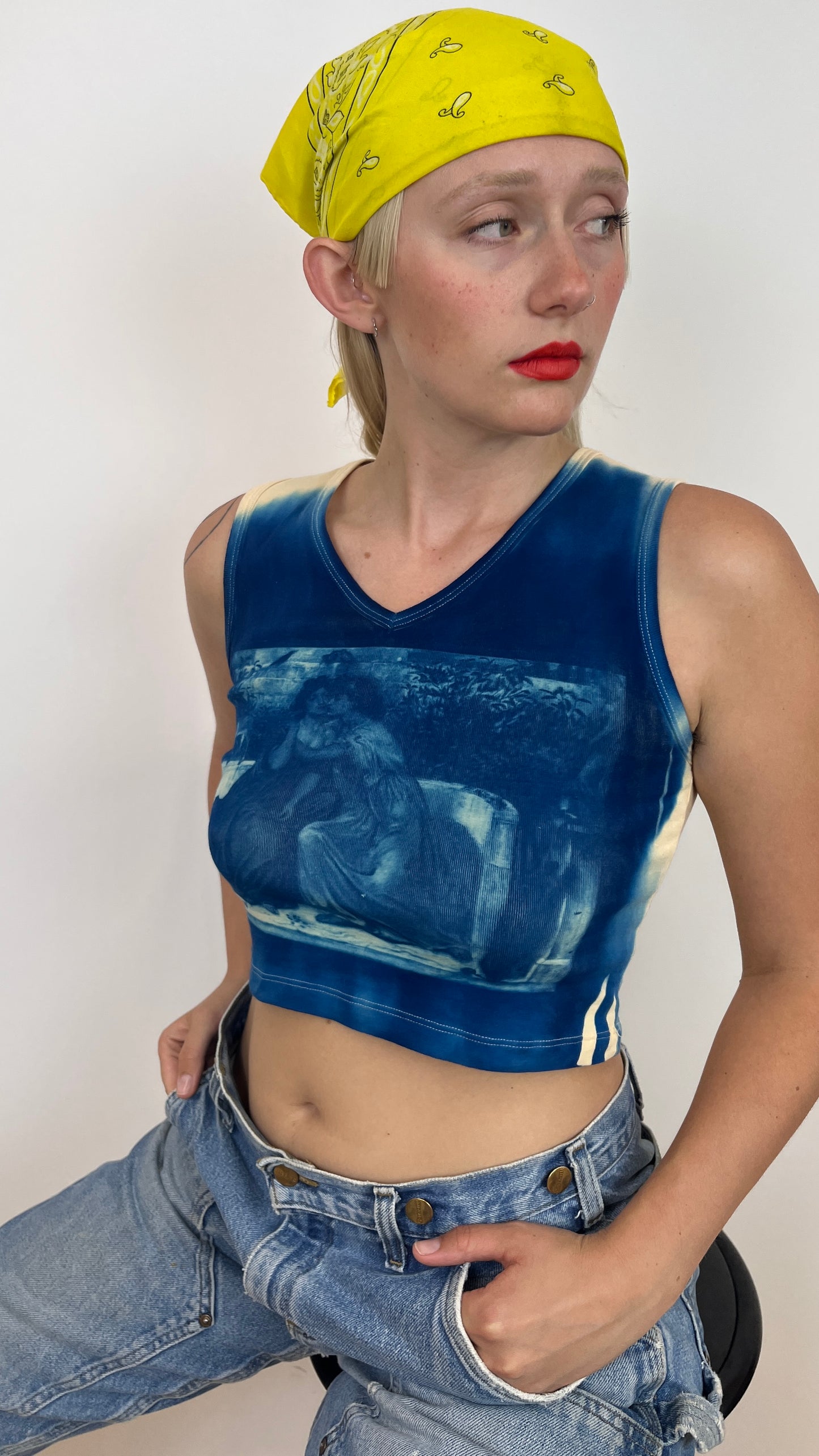 M Sappho in the Garden V neck Tank
