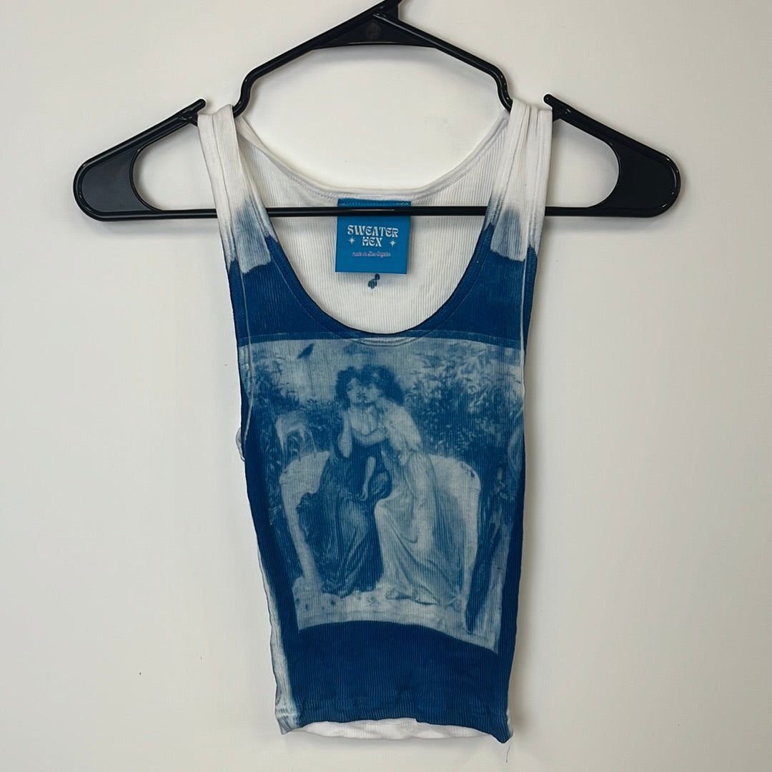 M SAPPHO in the garden ribbed cropped tank