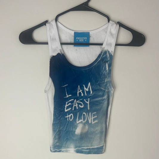 S ‘I Am Easy to Love’ Cropped tank