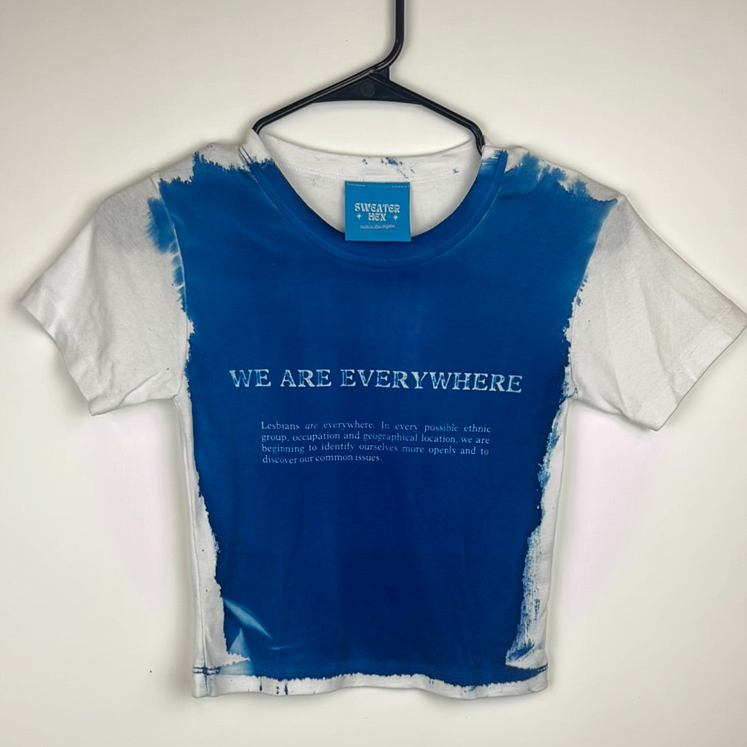 M ‘We are Everywhere’ Cropped Baby Rib Cotton Tee