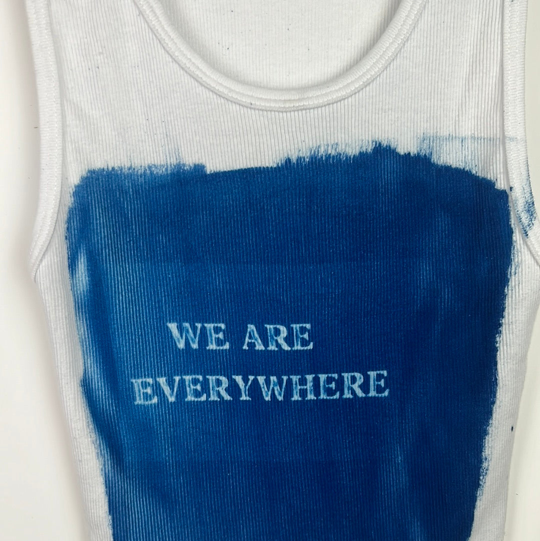 L ‘ We Are Everywhere’ Cropped Cotton Rib Tank