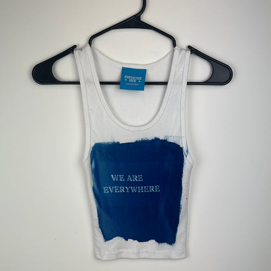 L ‘ We Are Everywhere’ Cropped Cotton Rib Tank